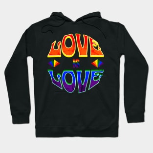 Love is Love Retro Grunge Hoodie